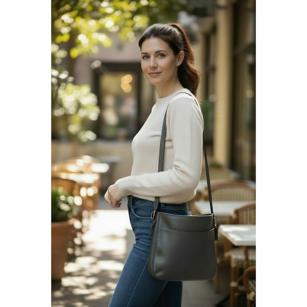 Vintage Coach 6003 Dark Grey Chelsea Hobo Bag - Picture 11 of 11